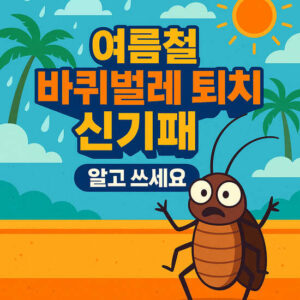 여름철 바퀴벌레 퇴치 신기패 알고쓰세요