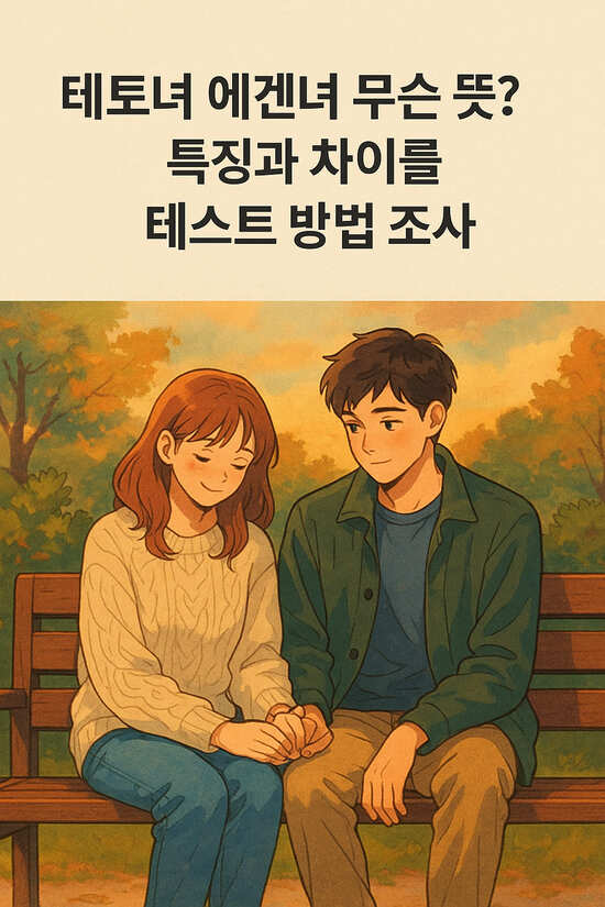 요즘 유행하는 테토녀 에겐녀 무슨 뜻일까? 특징과 차이
