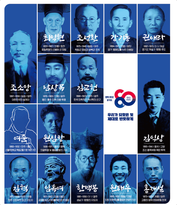 광복80주년-경기도 선정 올해의 독립영웅 80인