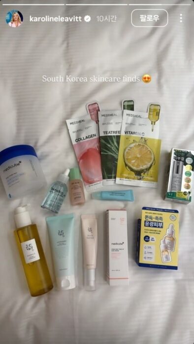 APEC2025 미국대표도 선택한 K뷰티 올리브영 제품10선 - 카롤라인 레빗 인스타